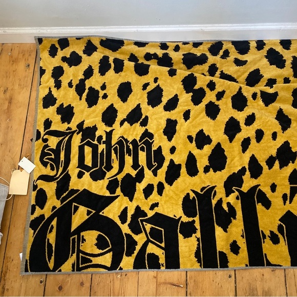 Vtg John Galliano Leopard Cheetah Animal Print Beach Towel Extra Large New - Picture 1 of 4